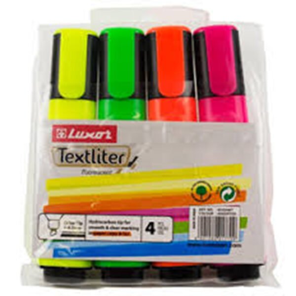 Luxor Text liter Mix 4 Color - Pkt(4Pcs)