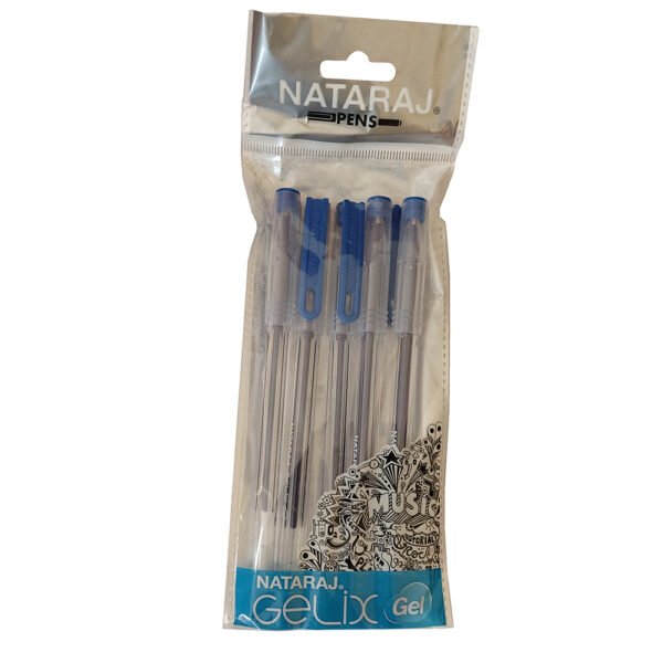 Nataraj Gelix Gel Pen Blue - Pkt (5 Pcs)