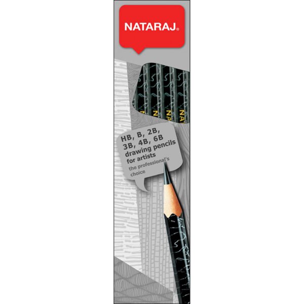 Nataraj Drawing Pencils 6 Degree HB, B , 2B,3B,4B,5B,6B - PKT (6pcs)