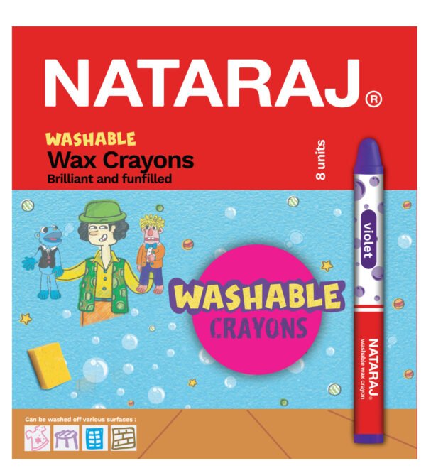 Nataraj Jumbo Washable Crayons 8clr
