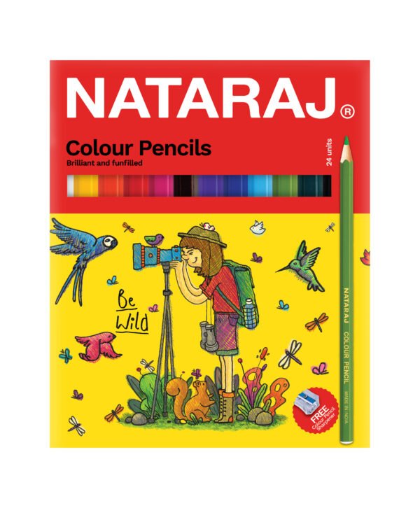 NATARAJ COLOURED PENCIL LONG 24 Clr