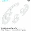 Khyati D205 French Curve Set of 3 ?.Exempt