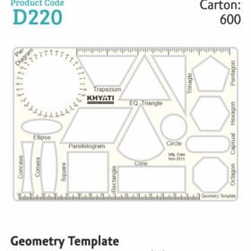 Khyati D220 Geometry template 16 shapes ?? Exempt