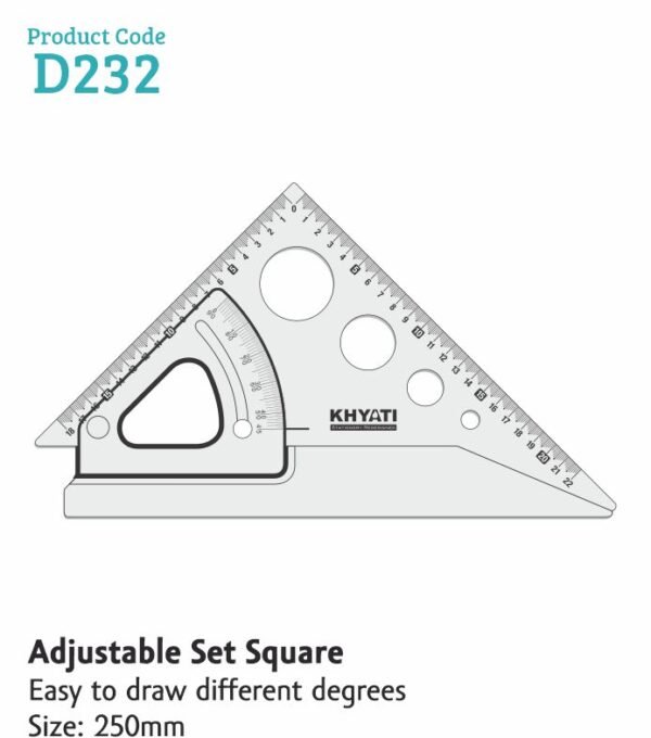 Khyati D232 Adjustable Set Square ?.Exempt