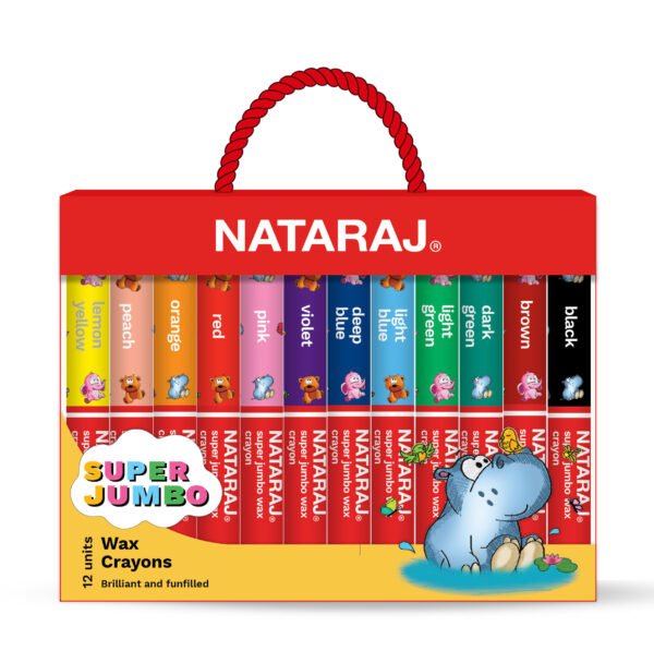 Nataraj Super Jumbo Crayons 12 Clrs