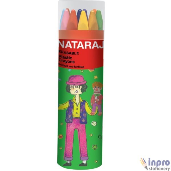Nataraj Triangle Plastic Crayons Erasable 12+1