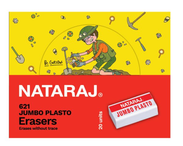 Nataraj Jumbo Plasto Eraser - PKT(20pcs)
