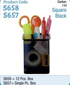 Khyati S658 Pen Stand Metal Mesh Square