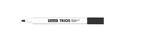 Luxor TRIOS Whie board Marker Black - Pkt (12 Pcs)