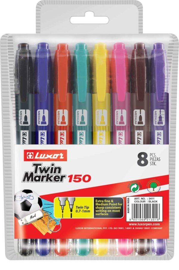 Luxor Twin Marker 150 - Pkt(8Pcs)